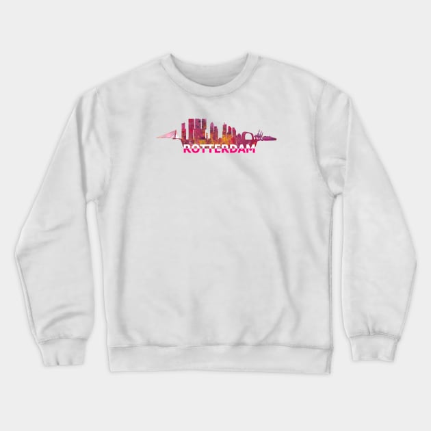 Rotterdam Skyline Crewneck Sweatshirt by artshop77